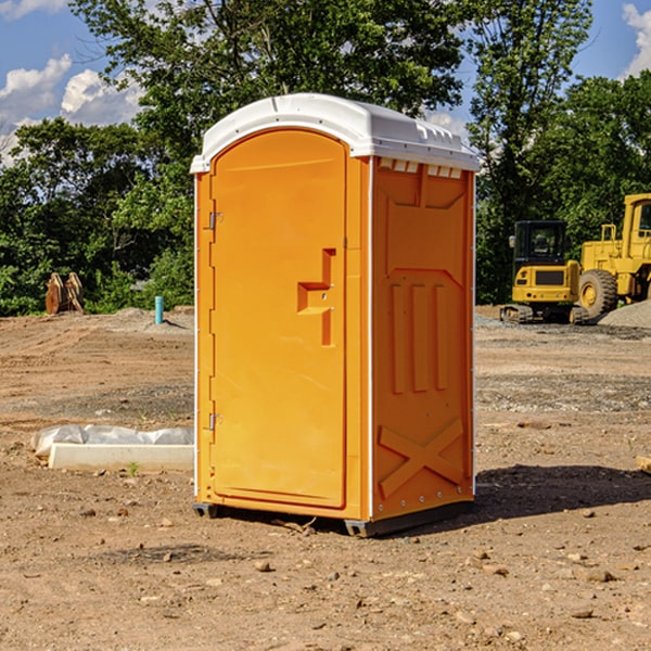 how often are the portable restrooms cleaned and serviced during a rental period in Granville Massachusetts